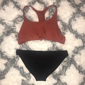 Juniors Medium Bikini Set | Burgundy and Black